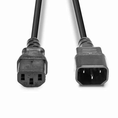 Lindy 30331 2m IEC C13 (Kettle) To IEC C14 (Kettle) Mains Extension Cable, Black