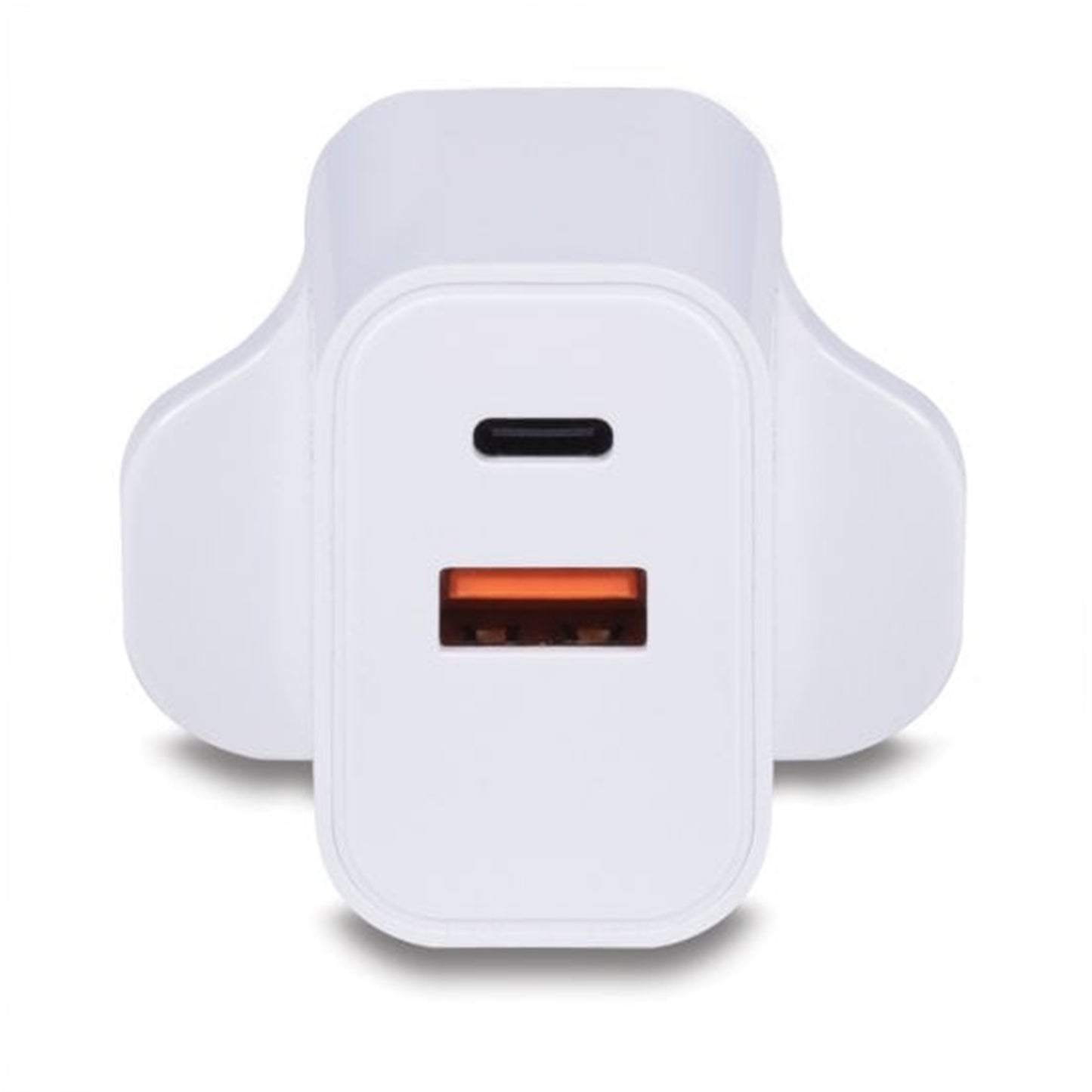 LINDY 73425 30W USB Type A & C Charger UK Plug, 3A, 2 Output Connectors, White