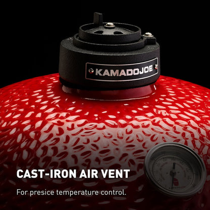 Kamado Joe Junior 13.5 Inch Ceramic Charcoal Barbecue Grill + Cover