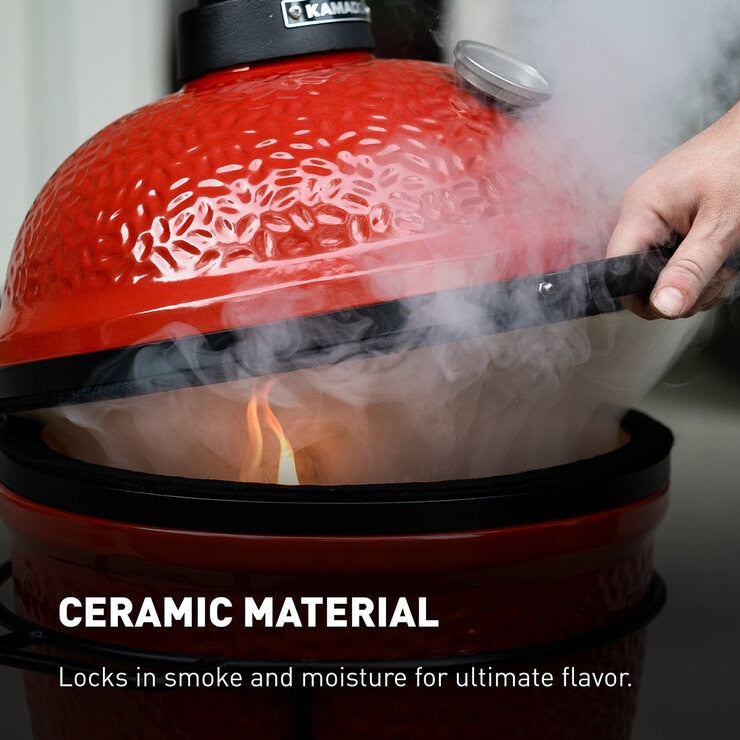 Kamado Joe Junior 13.5 Inch Ceramic Charcoal Barbecue Grill + Cover