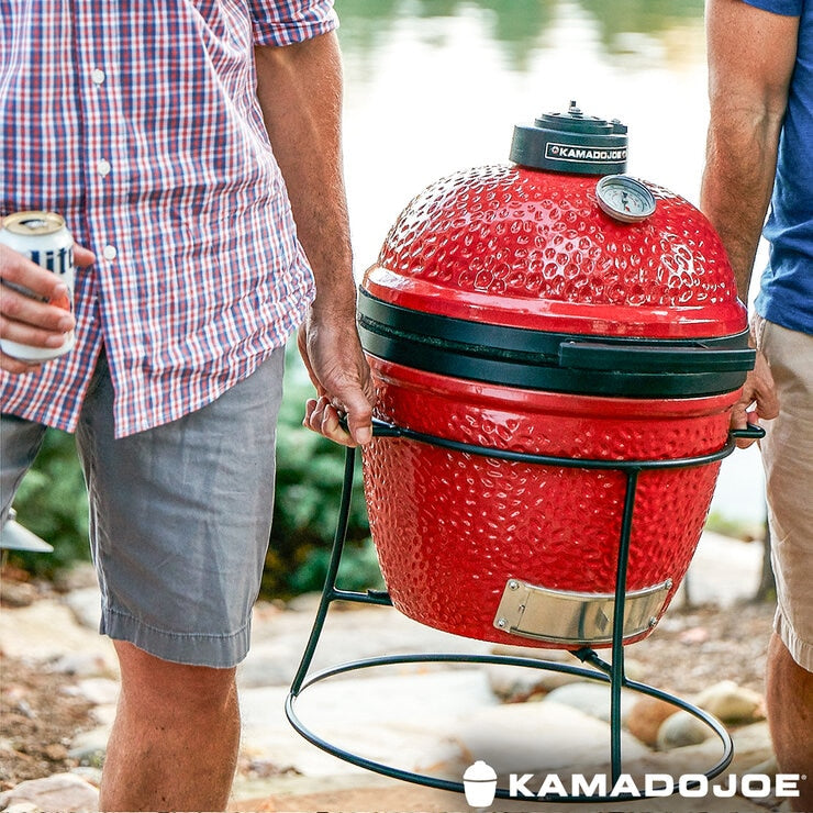 Kamado Joe Junior 13.5 Inch Ceramic Charcoal Barbecue Grill + Cover