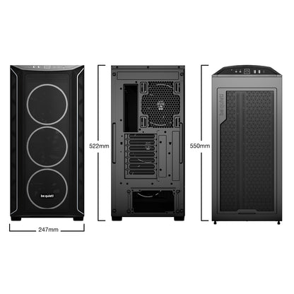 be quiet! Shadow Base 800 FX ARGB Black Mid Tower Chassis ARGB LEDs 4x140mm Fans