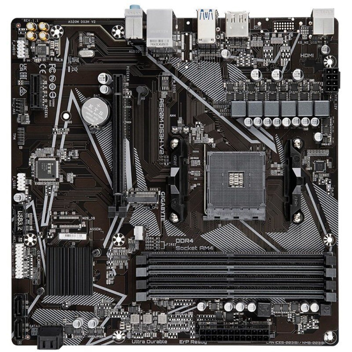 Gigabyte A520M DS3H V2 Ultra Durable AMD AM4 Socket Motherboard