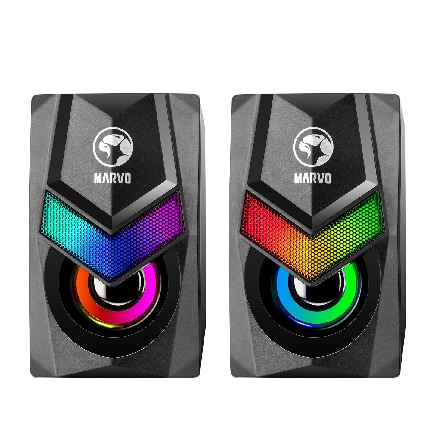 Marvo Scorpion Havoc 10 Gaming Speakers, 6W, USB Powered, Stereo, RGB, SG-118