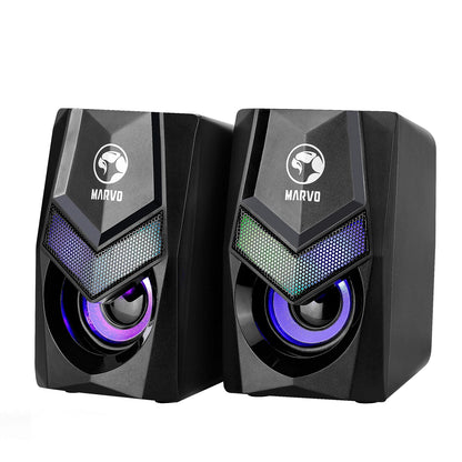 Marvo Scorpion Havoc 10 Gaming Speakers, 6W, USB Powered, Stereo, RGB, SG-118