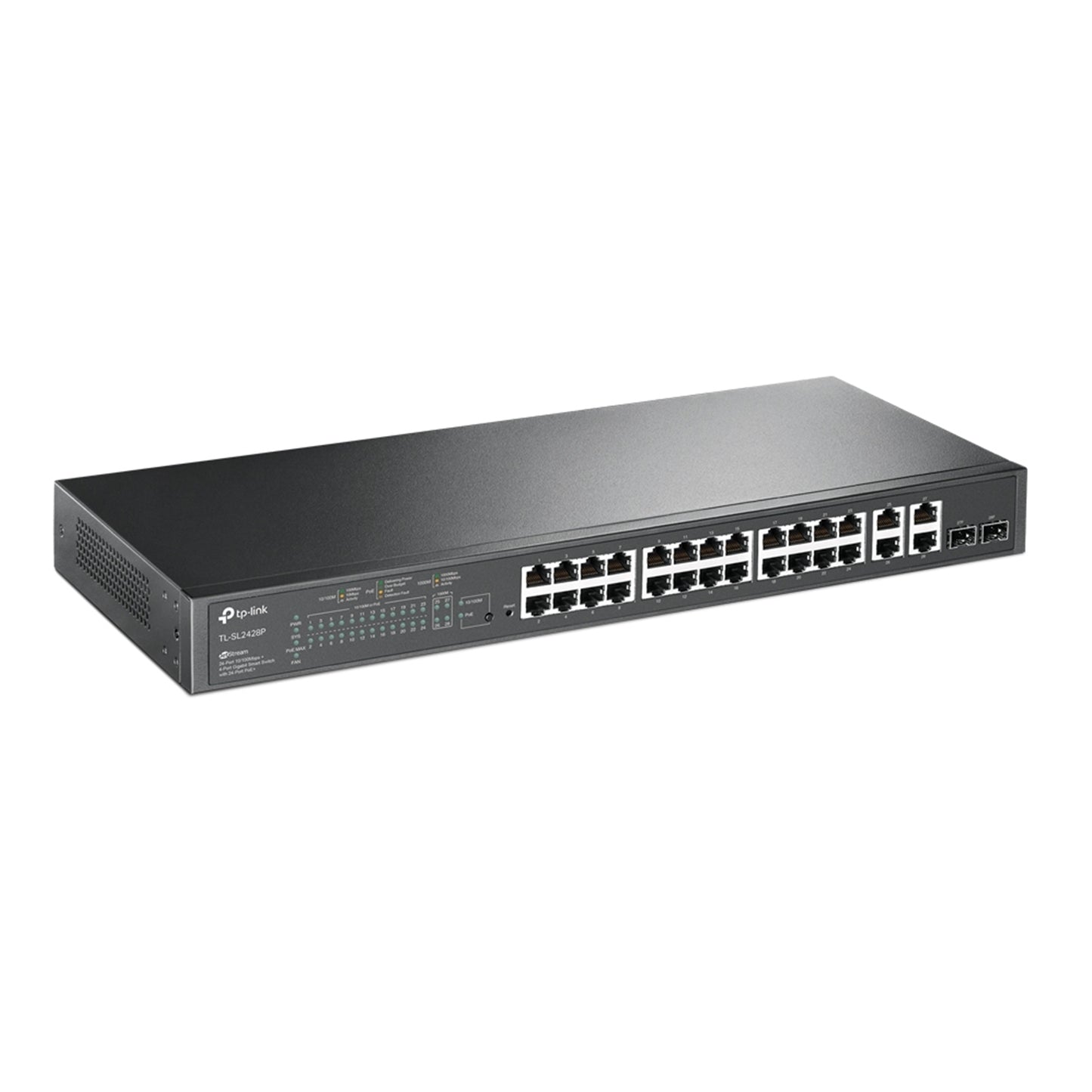 TP-Link TL-SL2428P 24-Port Metal 10/100Mbps + 4-Port Gigabit Smart Switch