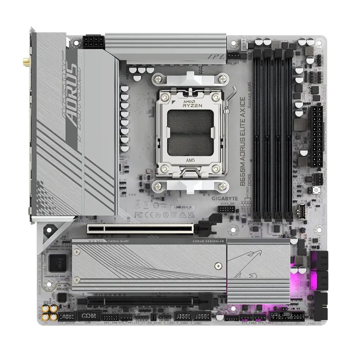 Gigabyte B650M AORUS ELITE AX ICE AMD AM5 Socket Motherboard