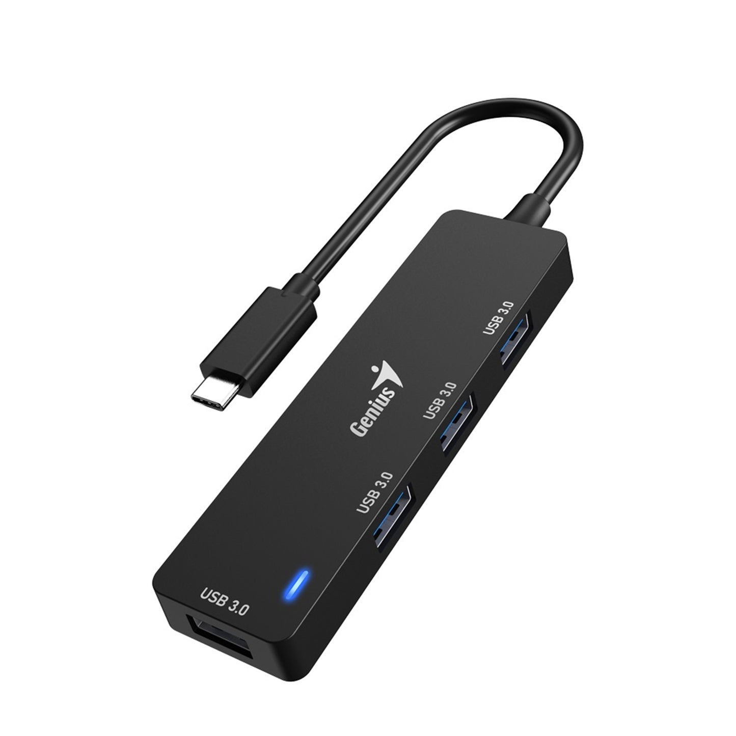 Genius 4 Port USB-C Hub, 4 x USB 3.0 Type-A (F) Ports, Plug & Play Installation