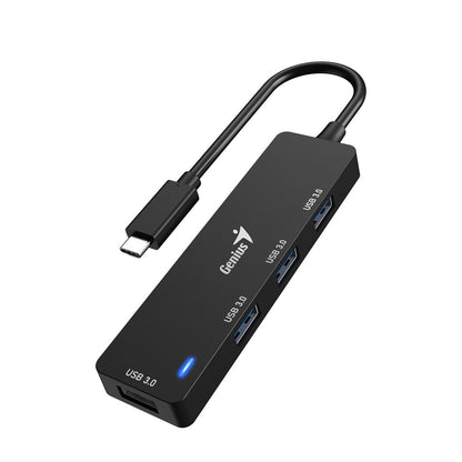 Genius 4 Port USB-C Hub, 4 x USB 3.0 Type-A (F) Ports, Plug & Play Installation
