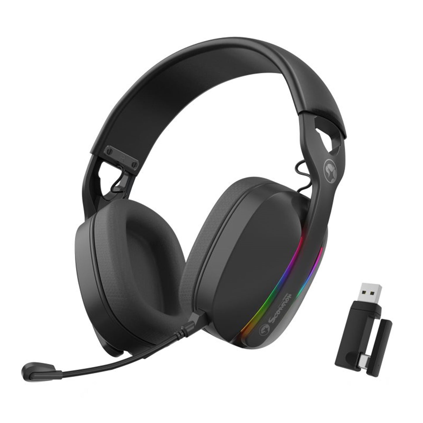 Marvo Scorpion HG9086W Tri-Mode Connection RGB Stereo Gaming Headphones