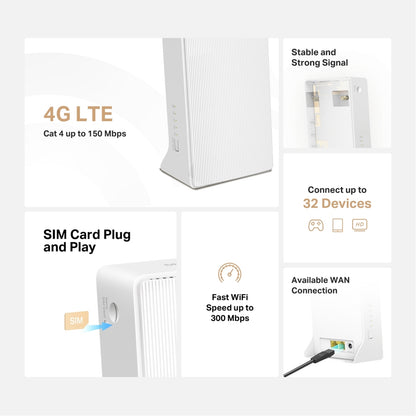 Mercusys MB110-4G 300Mbps Wireless N 4G LTE Router