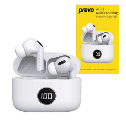 Prevo Entertainment Bundle with ANC Earbuds, 10000mAh Powerbank & Mains Charger