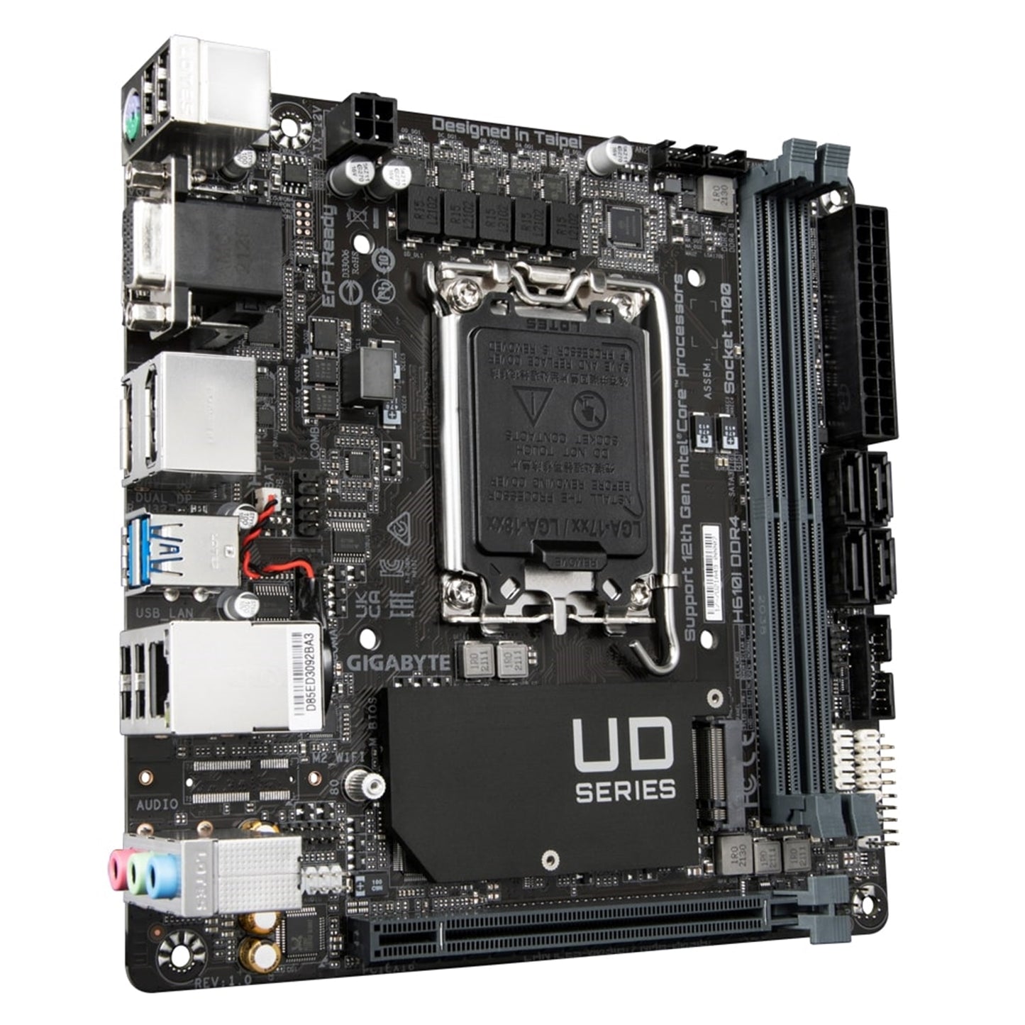 Gigabyte H610I DDR4 Ultra Durable Intel 1700 Socket Motherboard, Mini-ITX