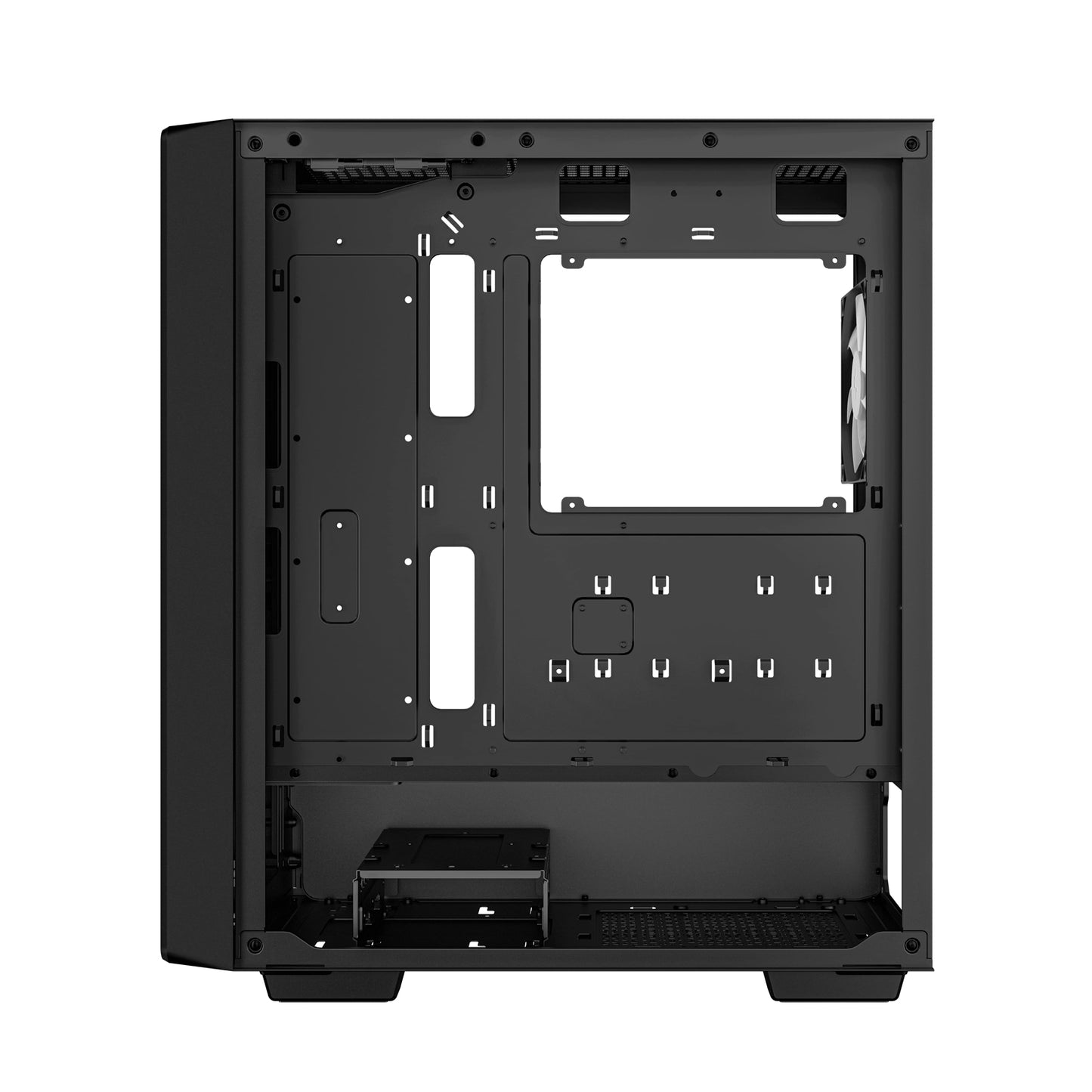 DeepCool CC560 ARGB V2 Gaming PC Case Black Mid Tower, Glass Panel ARGB LED Fans