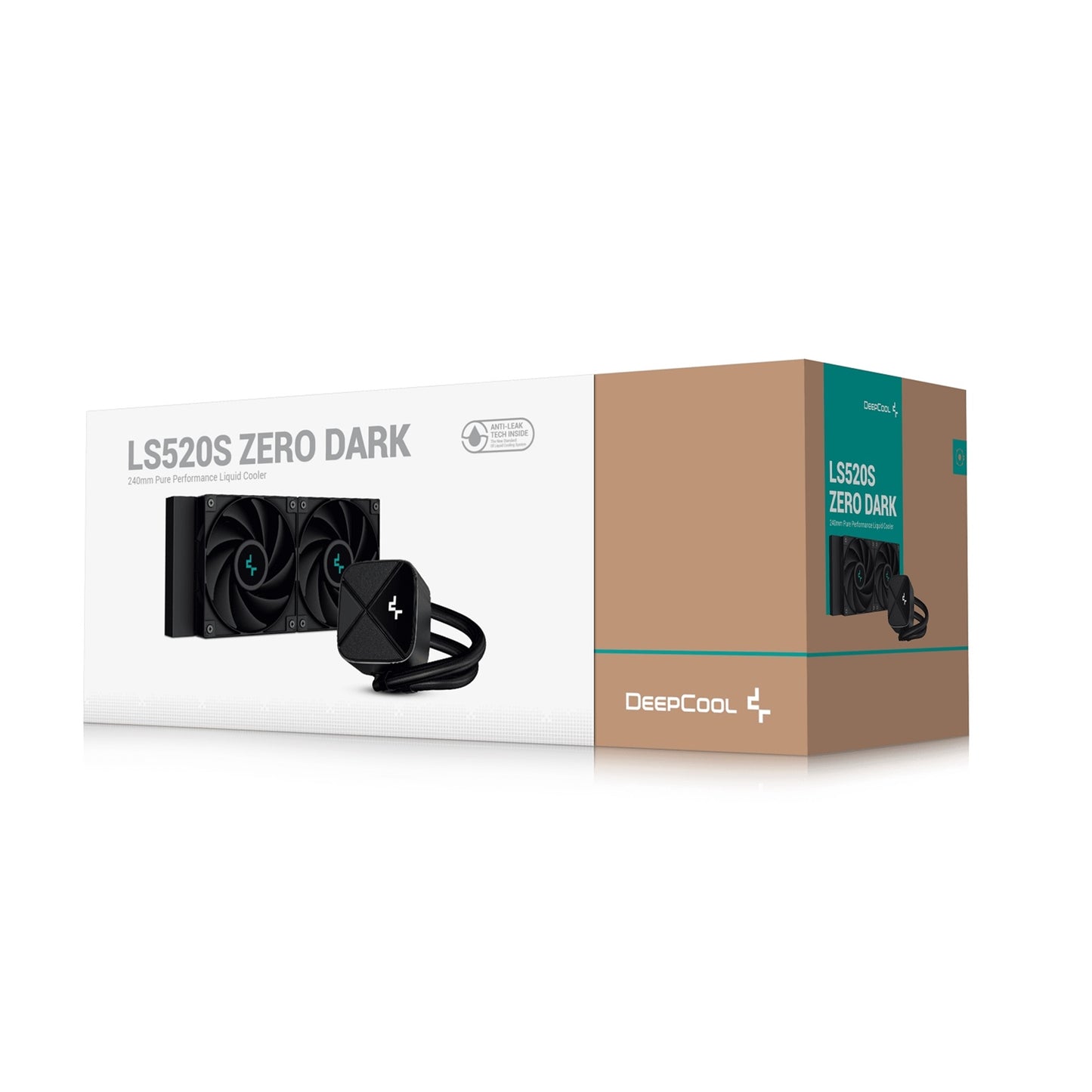 DeepCool LS520S Zero Dark All In One Liquid CPU Cooler 2x120mm Deepcool Fans