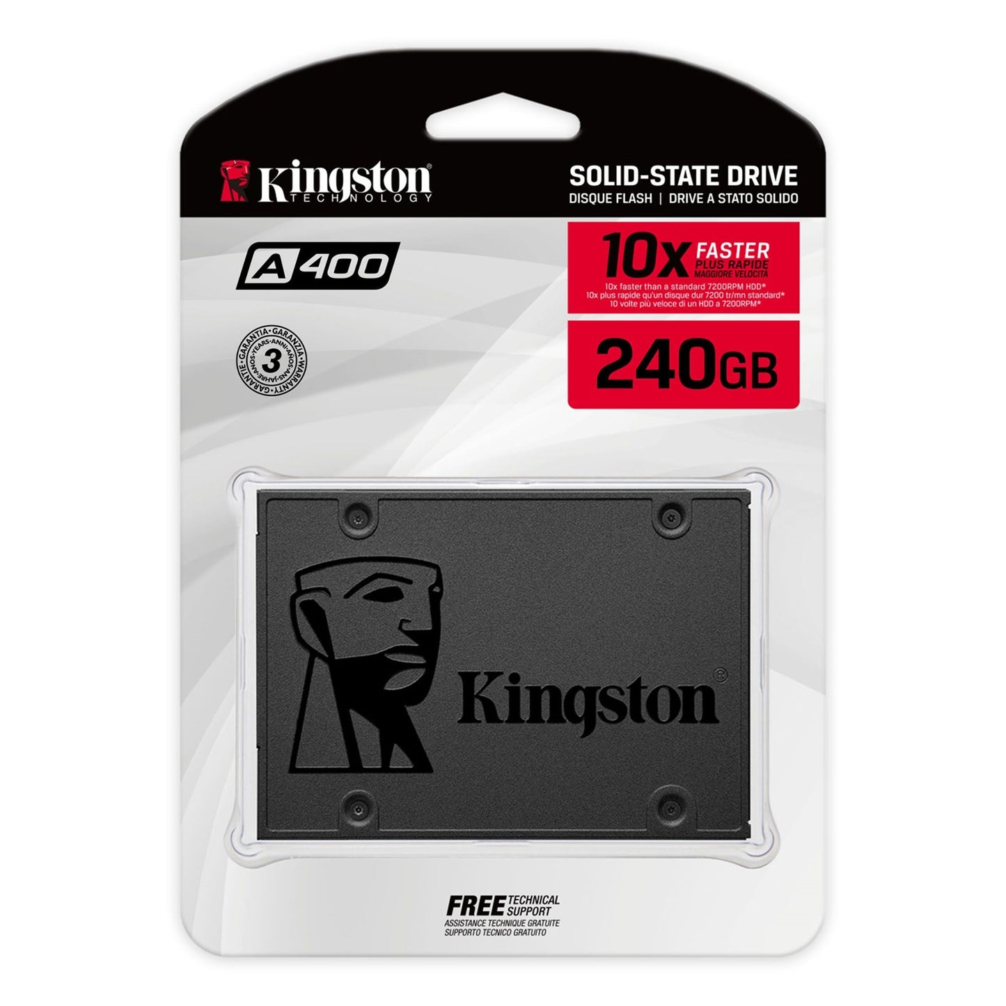 Kingston A400 (SA400S37/240G) 240GB, 2.5 Inch SSD, SATA 3 Interface