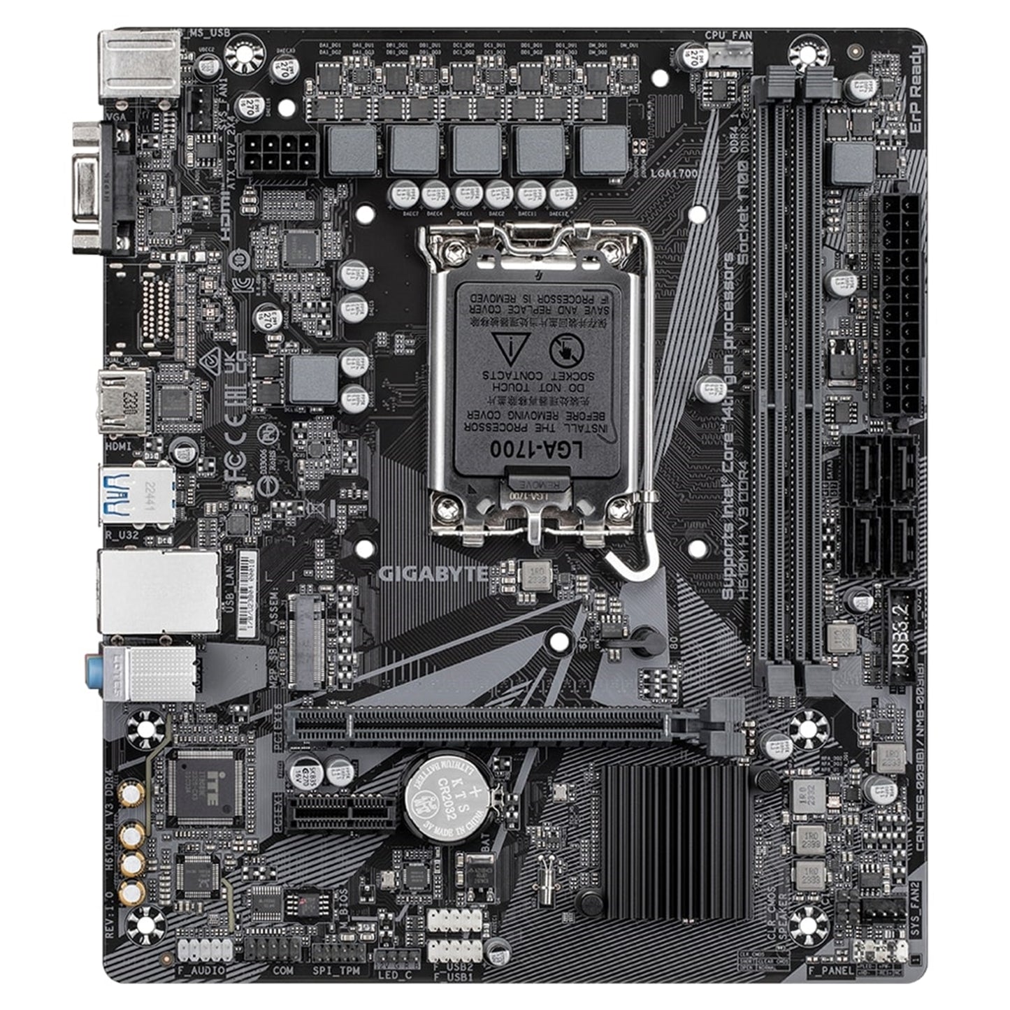 Gigabyte H610M H V3 DDR4 Ultra Durable Intel 1700 Socket Motherboard, Micro-ATX
