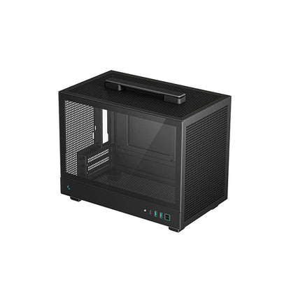 DeepCool CH160 Ultra-Portable Gaming Case Black Micro Tower, Glass Side Panel