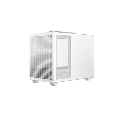 DeepCool CH160 Ultra-Portable Gaming Case White Micro Tower, Glass Side Panel