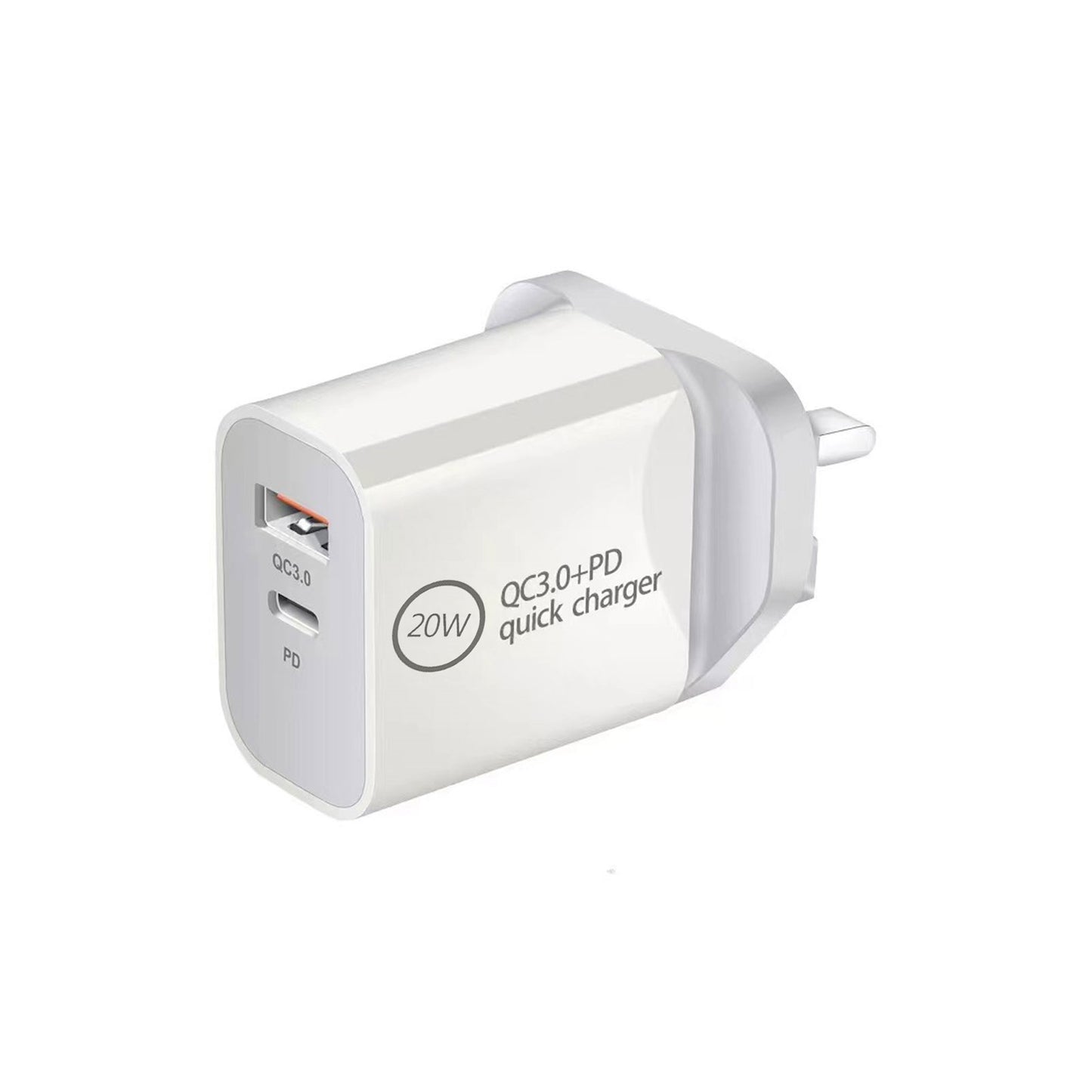 Prevo QC70 20W USB Type-C & USB Type-A Fast Charge Mains Charger with QC 3.0