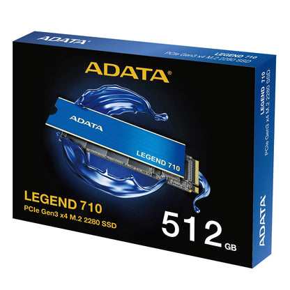 Adata Legend 710 (ALEG-710-512GCS) 512GB NVMe SSD, M2 Interface, PCIe Gen3, 2280
