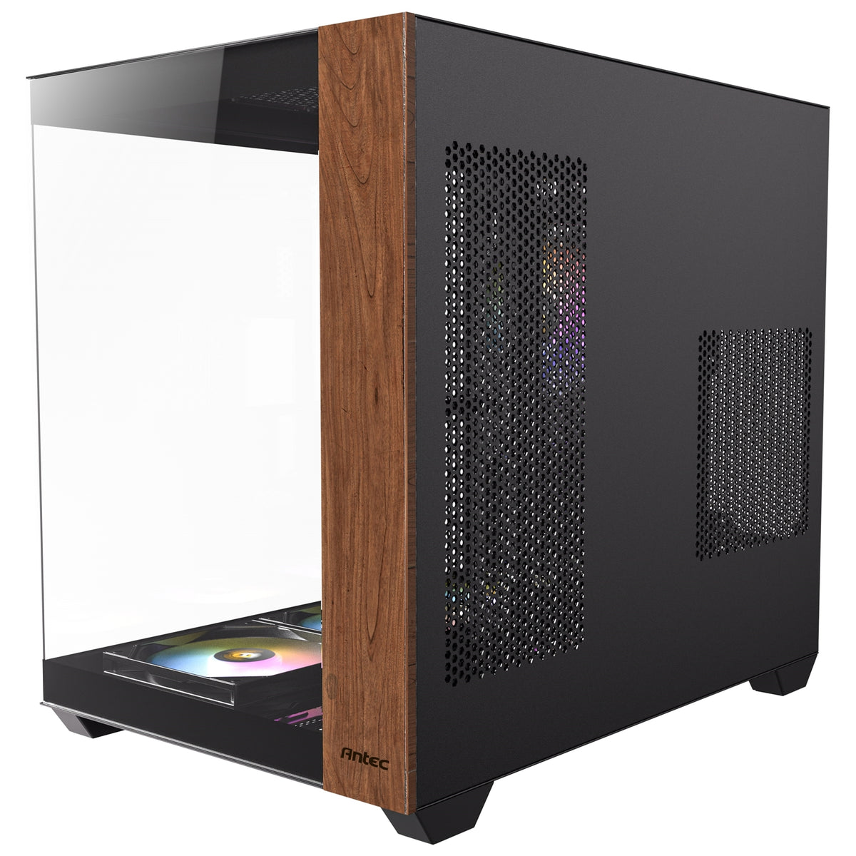 Antec CX800 Wood Mid Tower Dual Chamber Gaming Case with ARGB LED Fans Installed