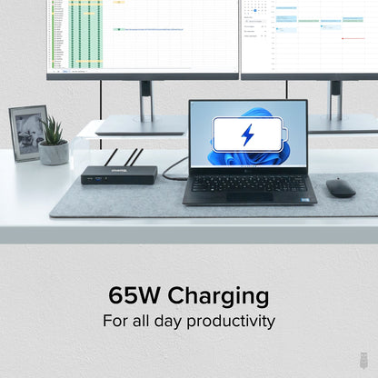 Plugable UD-MSTH2 USB-C Dual HDMI 4K 65W USB-C PD Driverless Docking Station