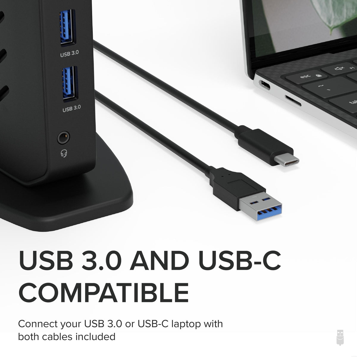 Plugable UD-3900Z USB-A/USB-C Dual Monitor Universal DisplayLink Docking Station