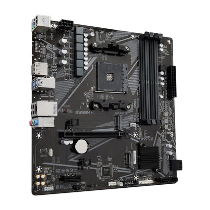 Gigabyte B550M K Motherboard, AMD Socket AM4, Micro-ATX, DDR4, M.2, LAN, HDMI