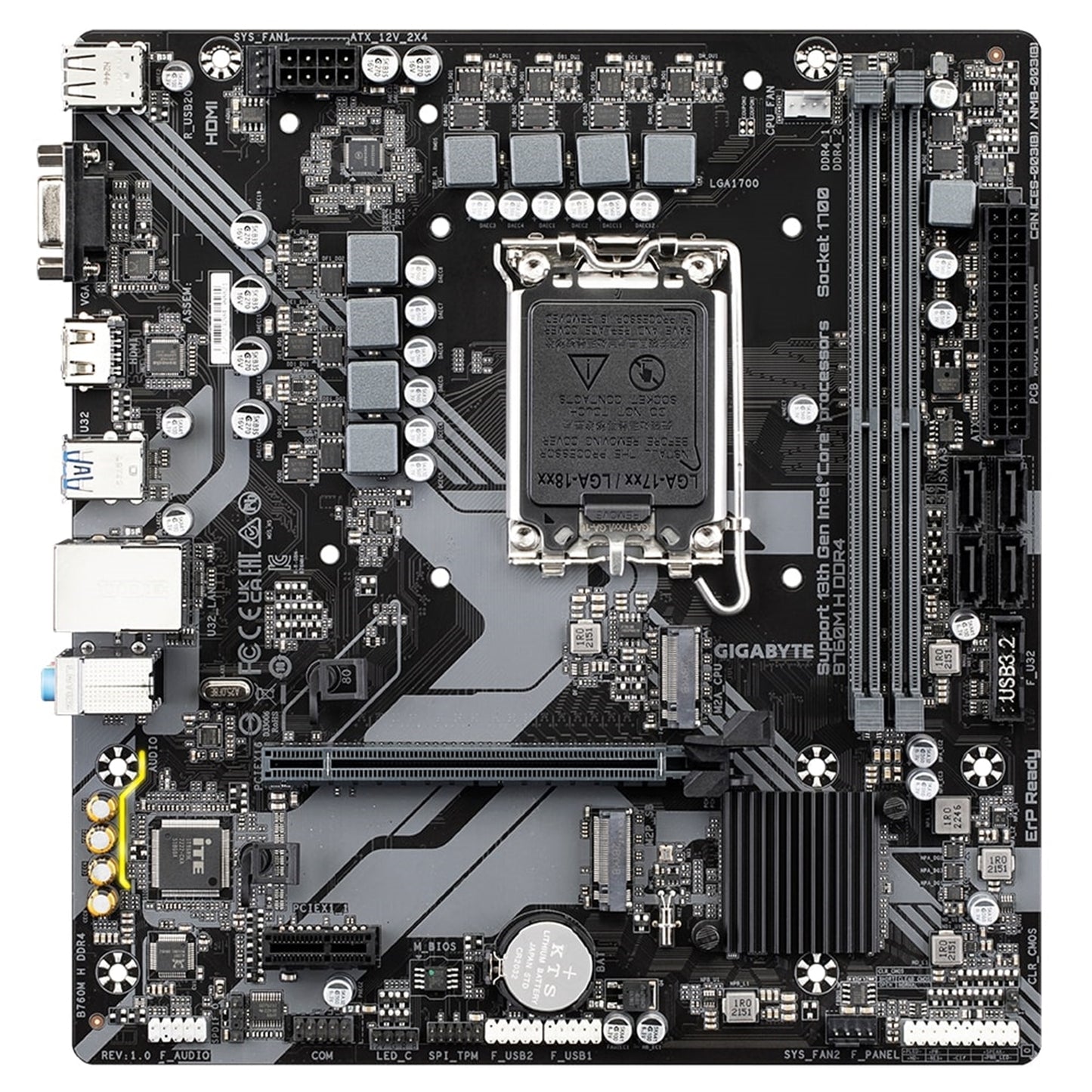 Gigabyte B760M H DDR4 Ultra Durable Intel 1700 Socket Motherboard Micro-ATX