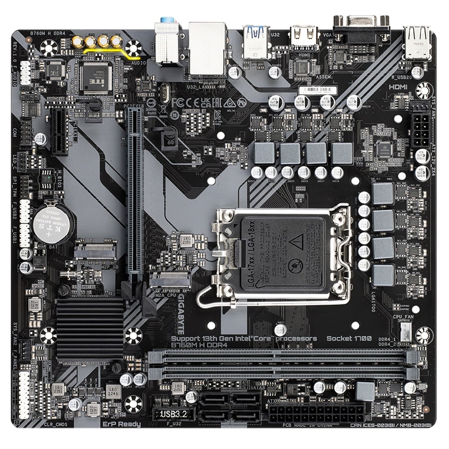 Gigabyte B760M H DDR4 Ultra Durable Intel 1700 Socket Motherboard Micro-ATX