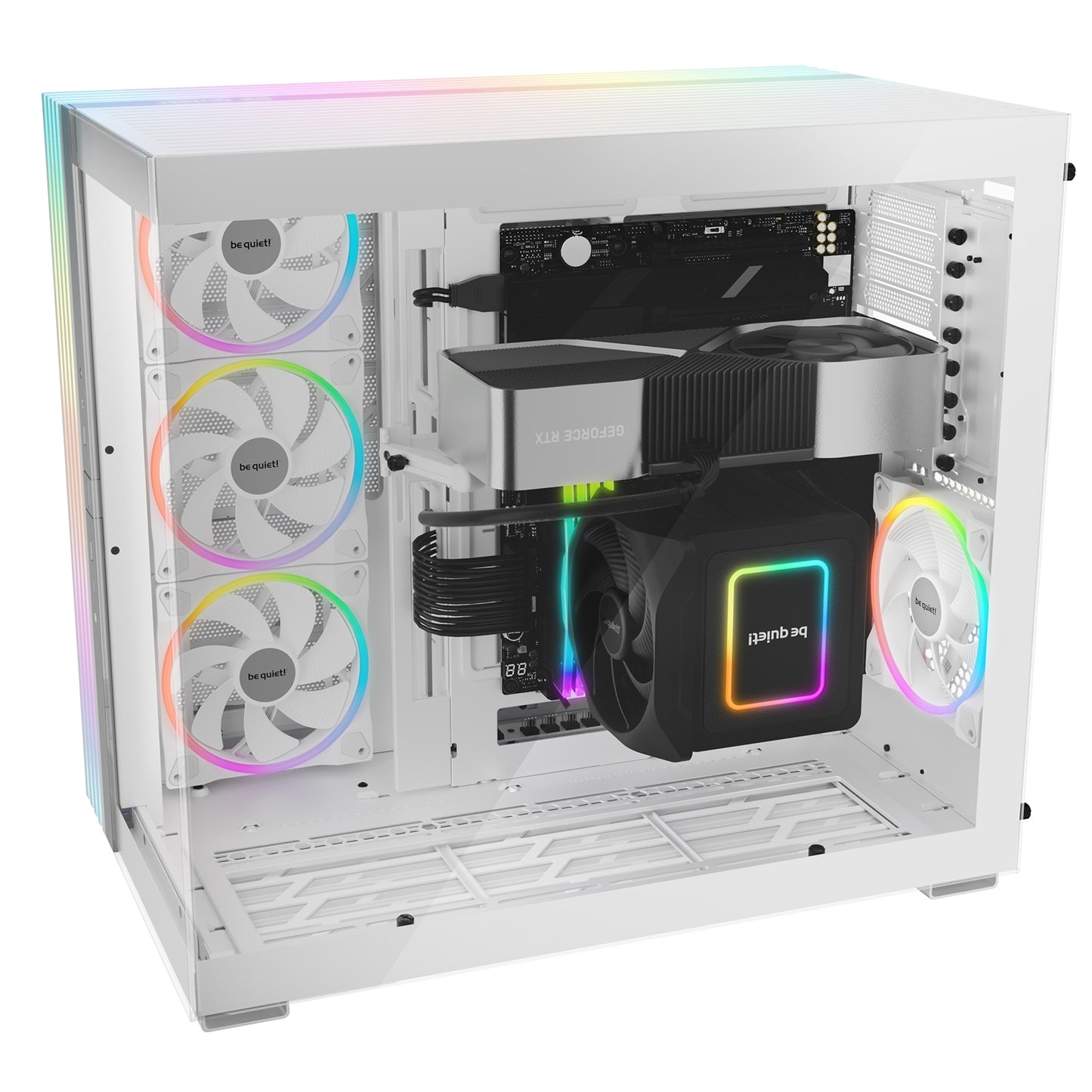 be-quiet! Light Base 900 FX, White, Full Tower E-ATX Case, ARGB Strip, 4x Fans