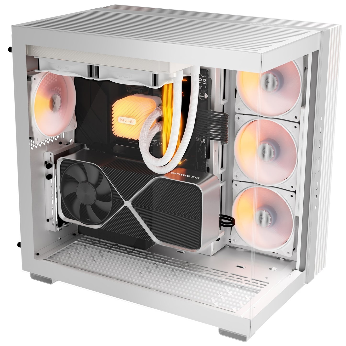 be-quiet! Light Base 600 LX, White, Midi-Tower ATX Case, ARGB LED Strip, 4x Fans