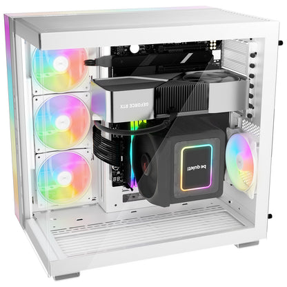 be-quiet! Light Base 600 LX, White, Midi-Tower ATX Case, ARGB LED Strip, 4x Fans