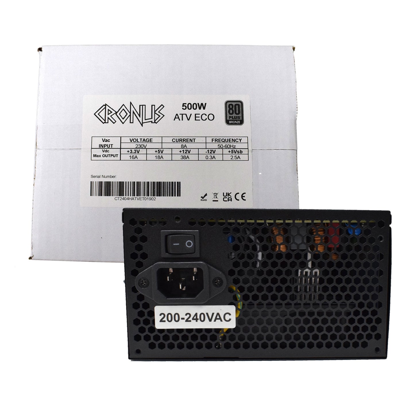 CRONUS ATV ECO Power Supply Unit, 80 PLUS Bronze Certified Non Modular 500W PSU