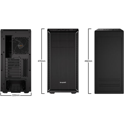 be quiet! Pure Base 600 Case, Silver, Mid Tower, 3x Pure Wings 2 Black PWM Fans
