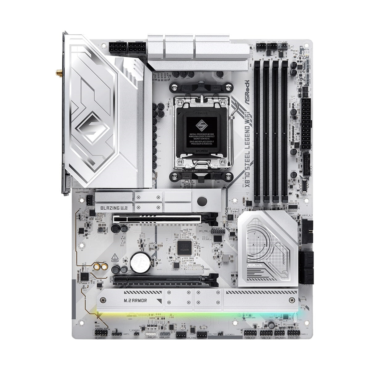 ASRock X870 STEEL LEGEND WIFI Motherboard, AMD Socket AM5, ATX, DDR5, WiFi 7