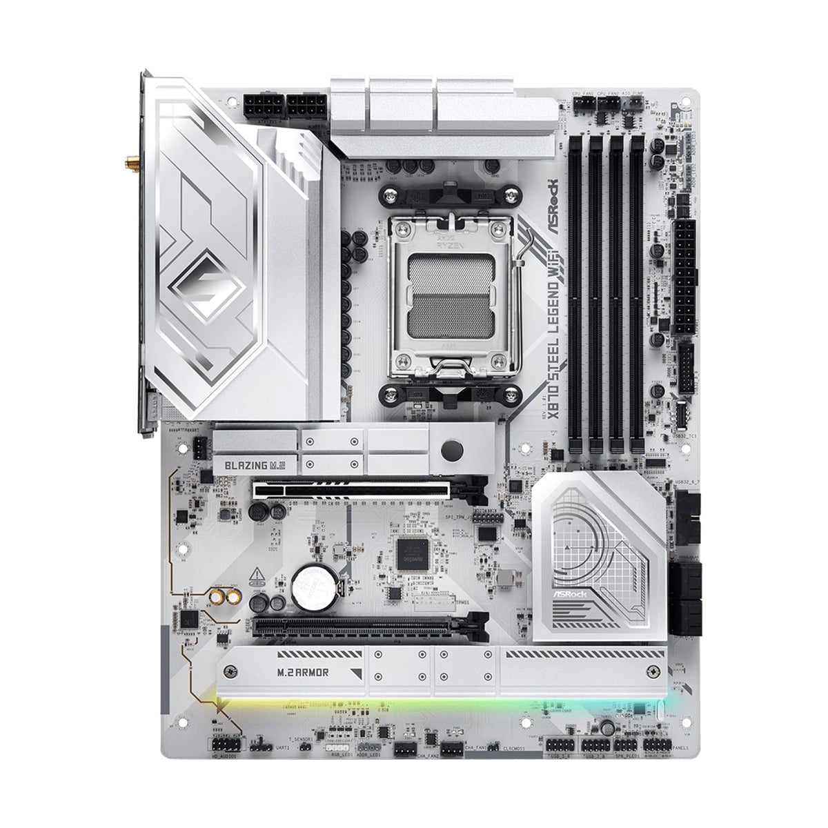 ASRock X870 STEEL LEGEND WIFI Motherboard, AMD Socket AM5, ATX, DDR5, WiFi 7