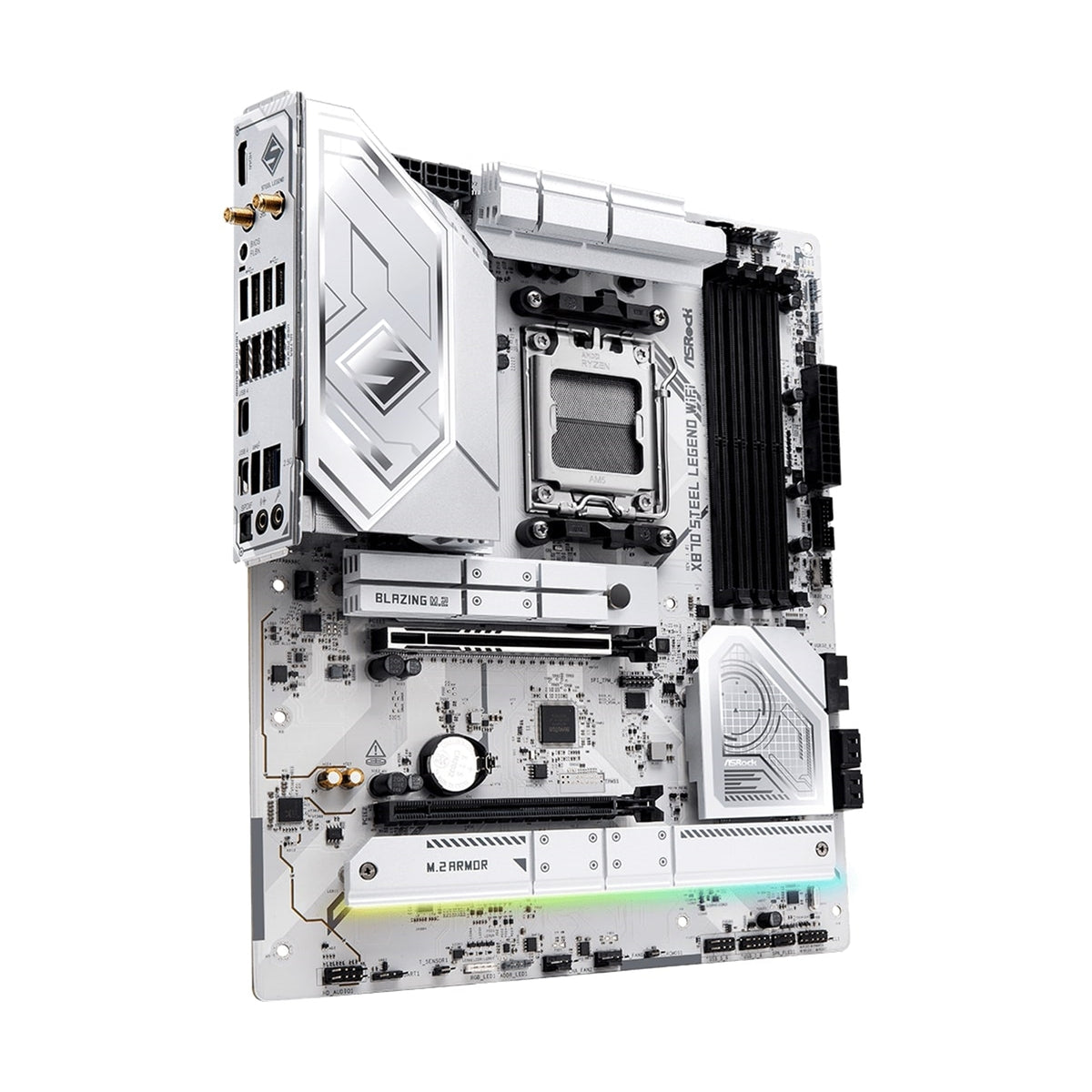 ASRock X870 STEEL LEGEND WIFI Motherboard, AMD Socket AM5, ATX, DDR5, WiFi 7
