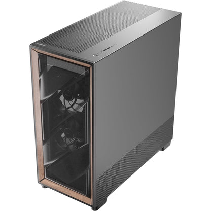 Antec Flux PRO Full Tower PC Case, Tempered Glass Wood, Black, 6 Installed Fans