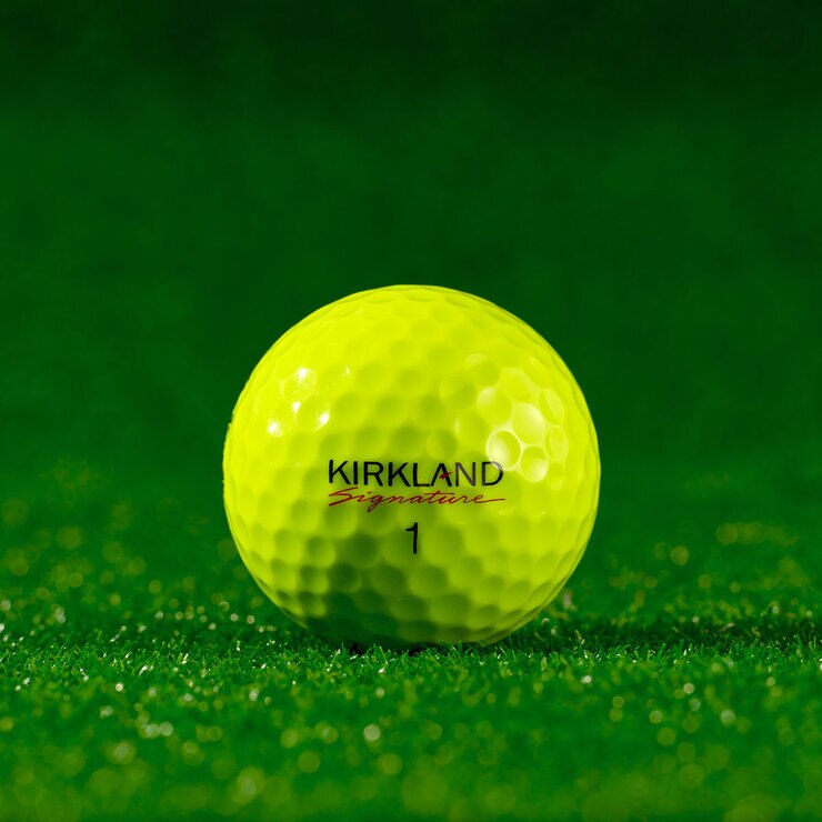 Kirkland Signature 3-Piece Urethane Cover Neon Yellow Golf Balls - 48 Balls
