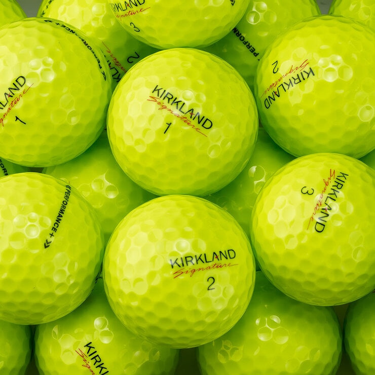 Kirkland Signature 3-Piece Urethane Cover Neon Yellow Golf Balls - 48 Balls