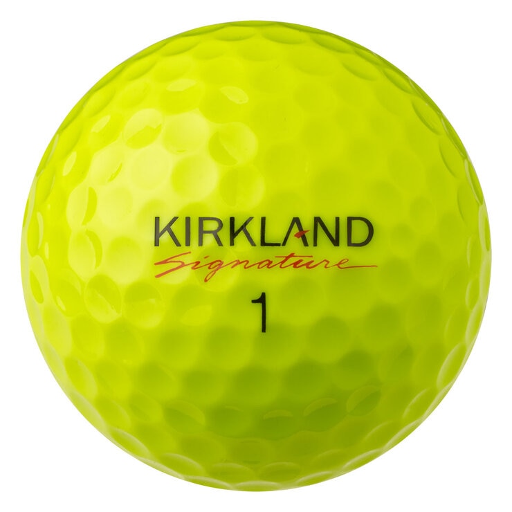 Kirkland Signature 3-Piece Urethane Cover Neon Yellow Golf Balls - 48 Balls