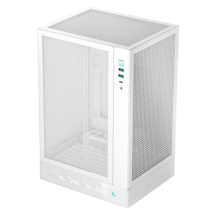 Deepcool CH170 Digital White Mini-ITX PC Case, Water Cooling Support Ultra-Quiet