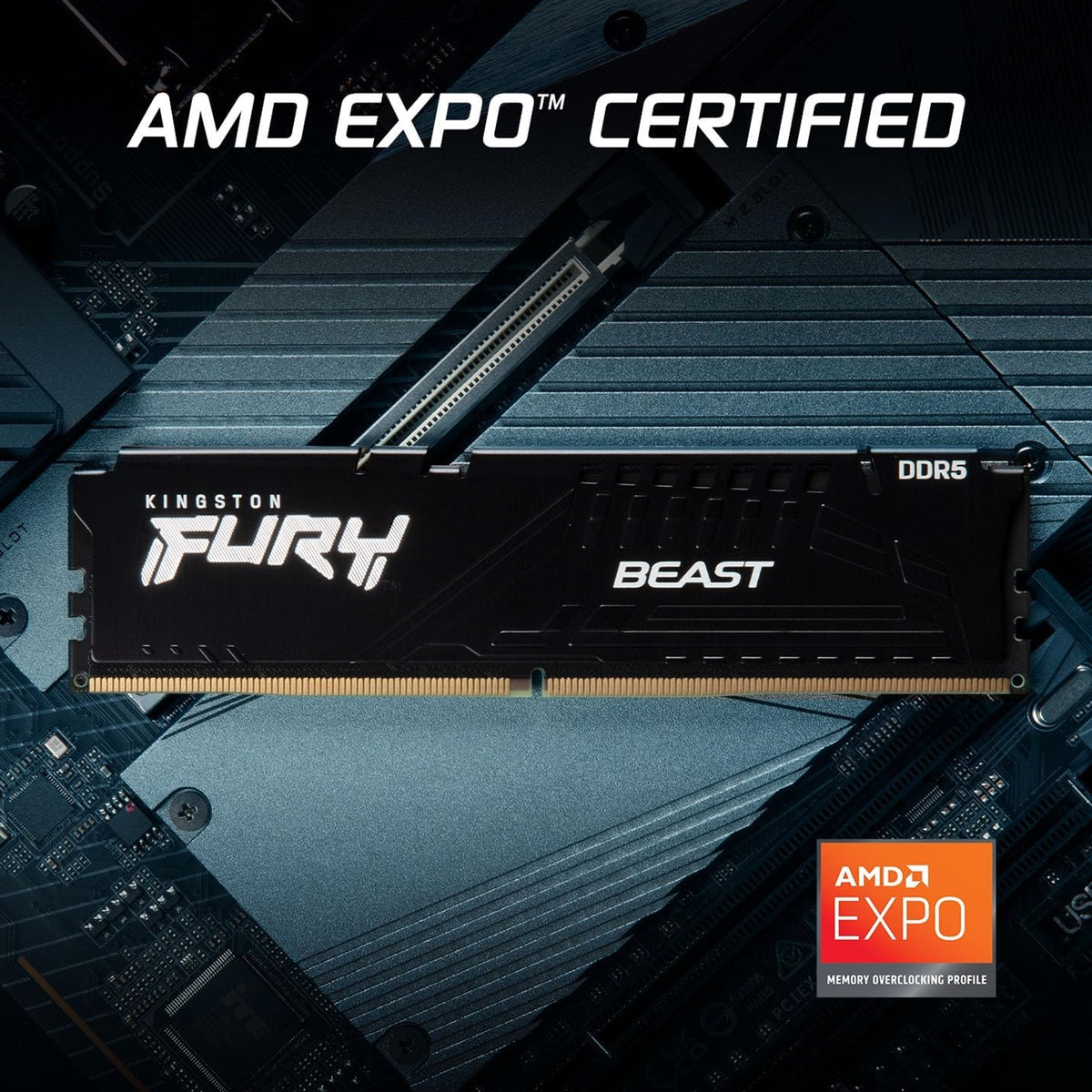 Kingston FURY Beast KF560C36BBE2-16 16GB DDR5 DIMM System Memory, 6000MTps, CL36