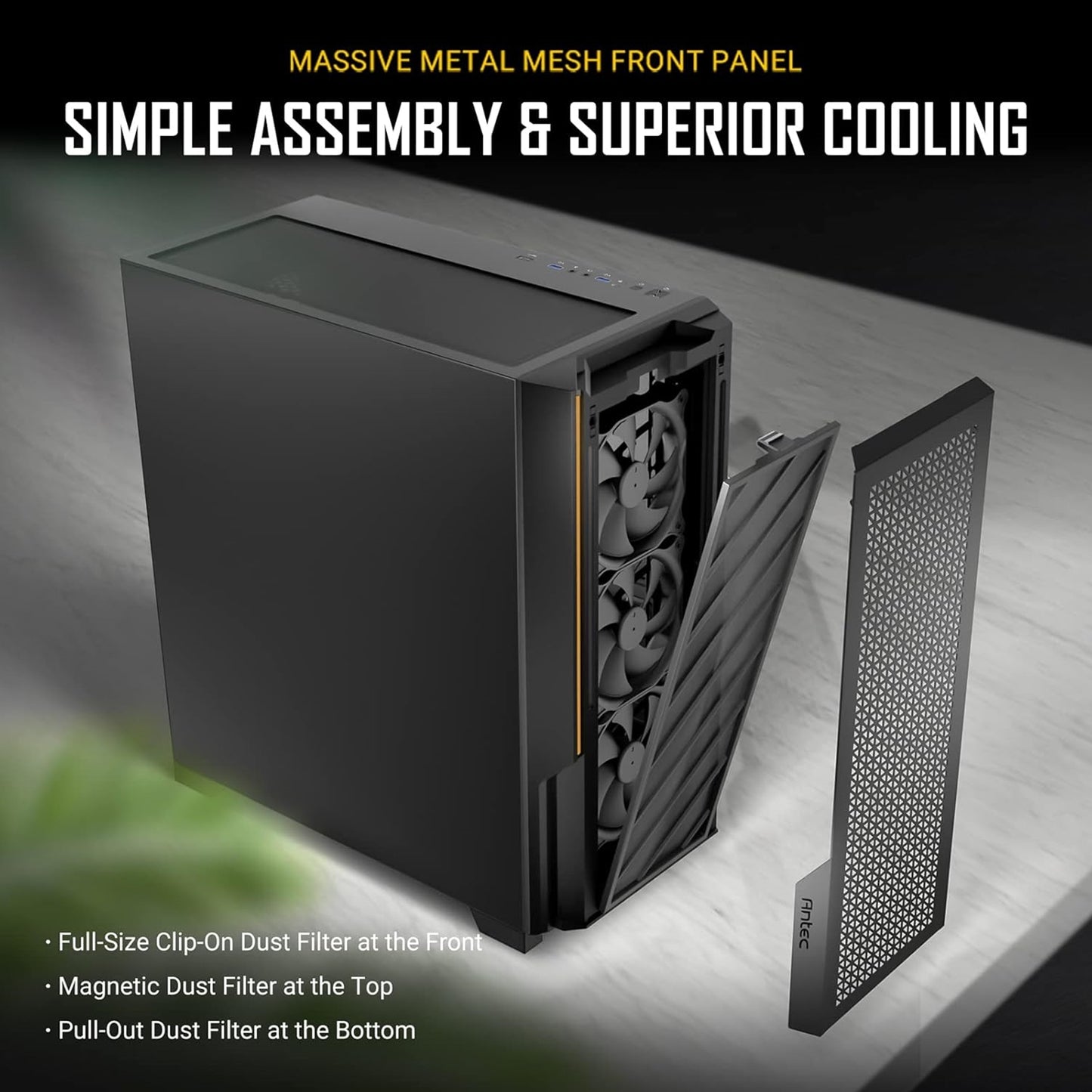ANTEC P20CE Case, E-ATX Gaming, Black, Mid Tower, E-ATX, ATX, Micro-ATX, ITX