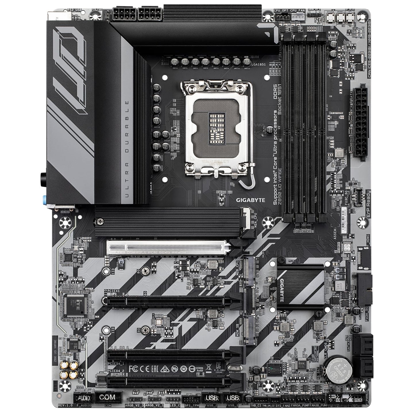 Gigabyte Z890 UD WIFI6E Ultra Durable Intel 1851 Socket Motherboard, ATX DDR5 M2
