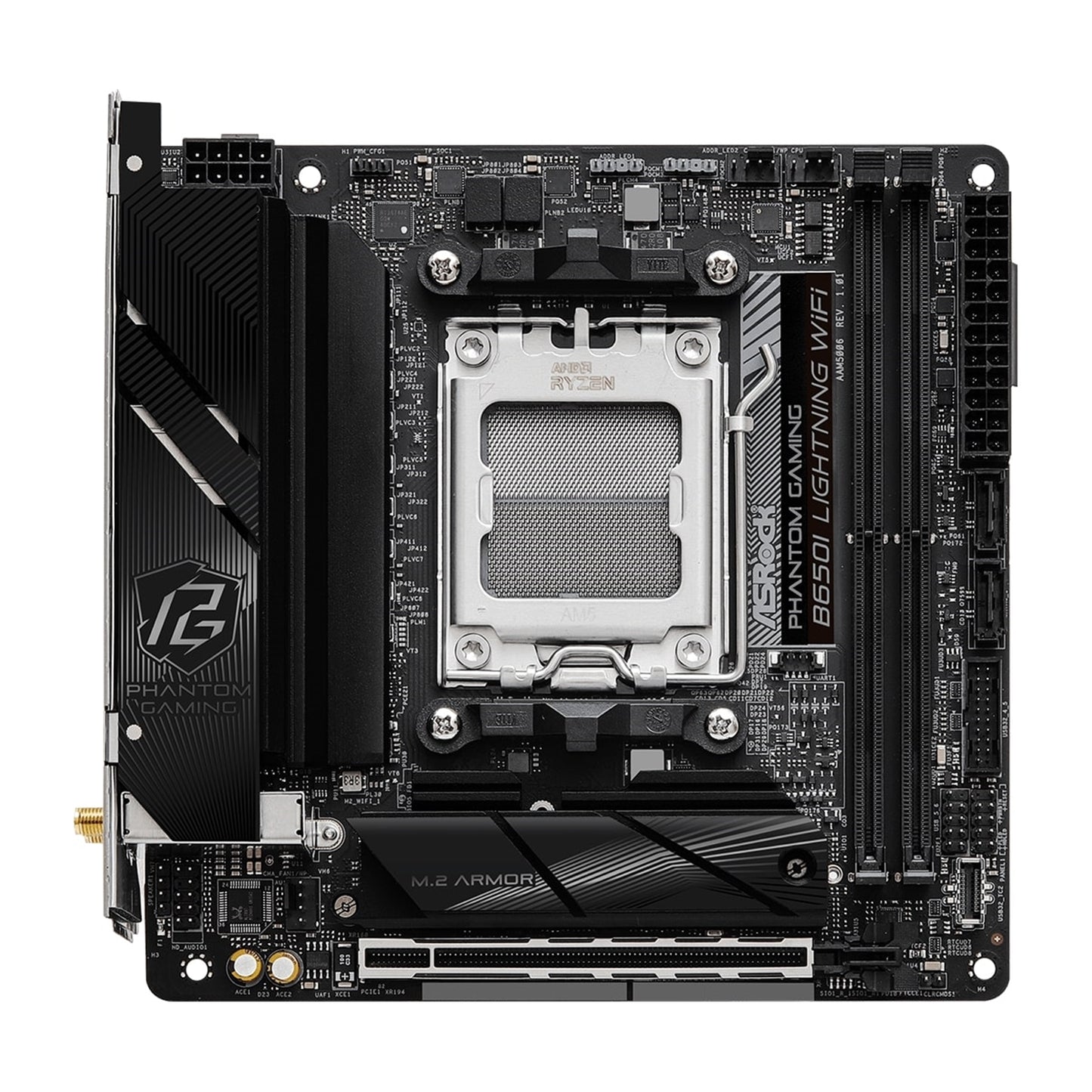 ASRock B650I LIGHTNING WIFI AMD AM5 Socket Motherboard, mITX, 2xDDR5, 2xM.2, I/O