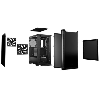 be quiet! Pure Base 501 ATX Mid-Tower PC Case, 2x140mm Fans, Water-Cooling Ready