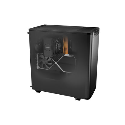 be quiet! Pure Base 501 ATX Mid-Tower PC Case, 2x 140mm PWM Fans, Airflow Cover
